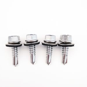 6.3X25 AISI 410 Stainless Self Drilling Screw Hex Head With EPDM Sealing Washer BSD Thread