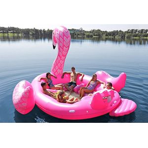 Giant Pink Inflatable Flamingo Pool Float Outdoor Lake Adults Float Inflatable