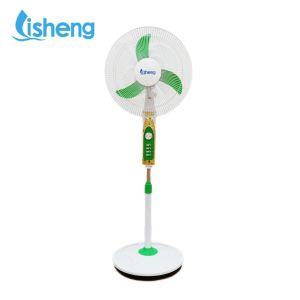 Solar Rechargeable Emergency DC Fans 12V 16 Inch With Timer