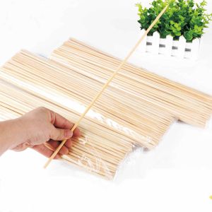 Easy Cleaning Disposable Bamboo Skewers Natural Colour With Customizable