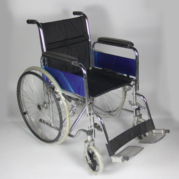 Easycare Commode Folding Steel Wheelchair Detachable Armrest Footrest