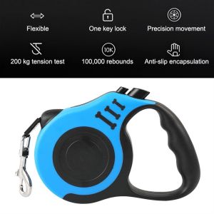 Heavy Duty Retractable Dog Lead Leash Adjustable Extendable Flexi Design 5m