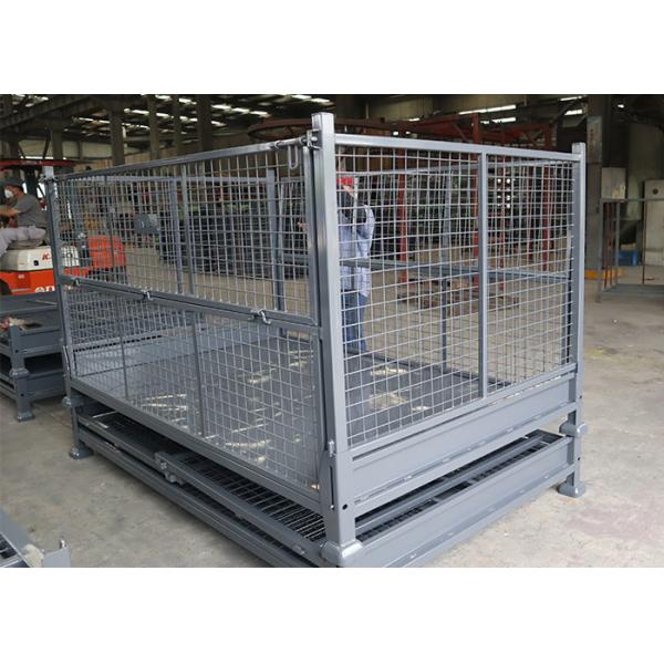 Quality Stackable Lifting Stillage Pallet Storage Cage Solid Steel Base 1500kg wholesale
