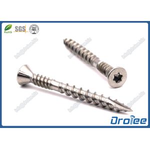 China 316 Stainless Double Thread Composite Deck Screw, Torx Trim Head with 4 Nibs on sale
