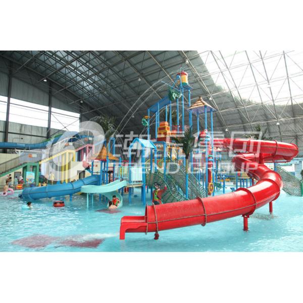 Customized Children Water Slides Amusement Park Games With Galvanized Steel