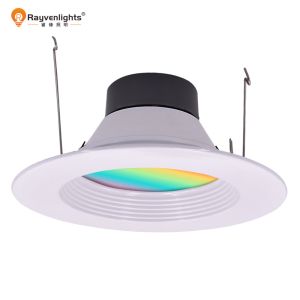 Wireless Recessed Trimless RGBCW Rgb+Cct Led Downlight With Google Home Alexa