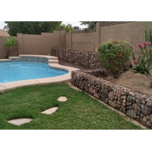 Customized Welded Mesh Decorative Gabion Baskets , Garden Gabion Baskets