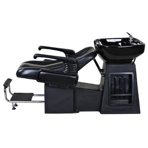 Traditional Backwash Reclining Shampoo Chair With Footrest , Salon Shampoo Units