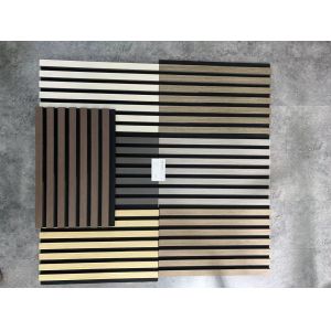 China Sound Absorbing Grey Wood Veneer Wall Panels For Office on sale