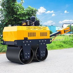 Construction Machinery Small Double Drum Hand Road Roller Soil Compactor Mini