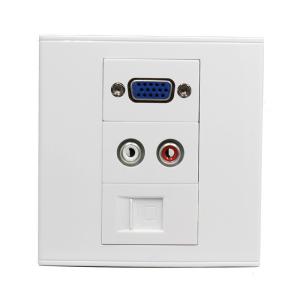 Cheap VGA Audio Network Port Modular Faceplate Wall Plate Outlet Terminal Block Socket Panel for sale
