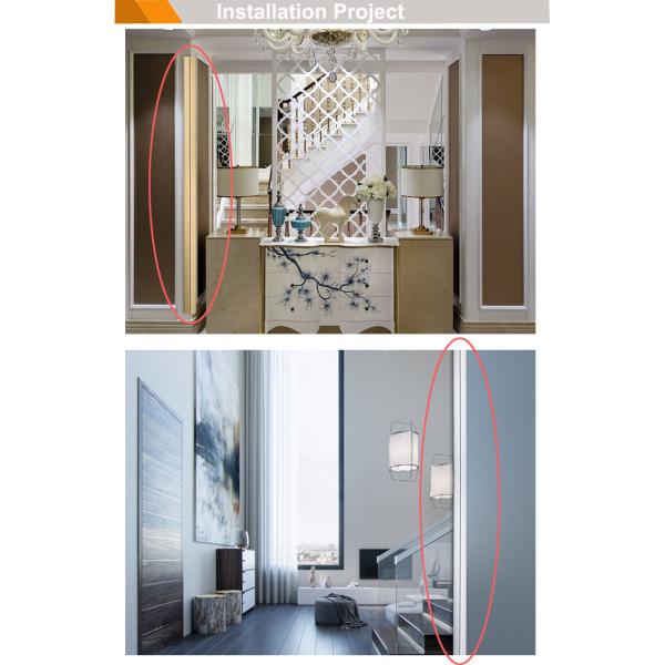 Durable Brushed Aluminum Corner Guards Equal Angle Extrusion Profile