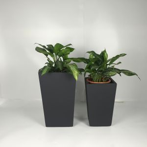 Hand Carved Design Fiber Clay Planter Modern Style Waterproof And Fireproof