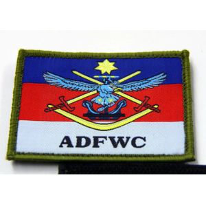 Woven Label Custom Shape Embroidered Patches velcro on For Clothes