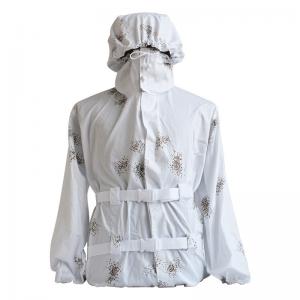 Cheap Cotton Snow Camouflage Clothing Three Piece White Ghillie Suit for sale