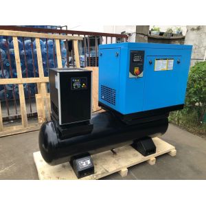 5.5kw compact screw air compressor with tank only or with tank and dryer