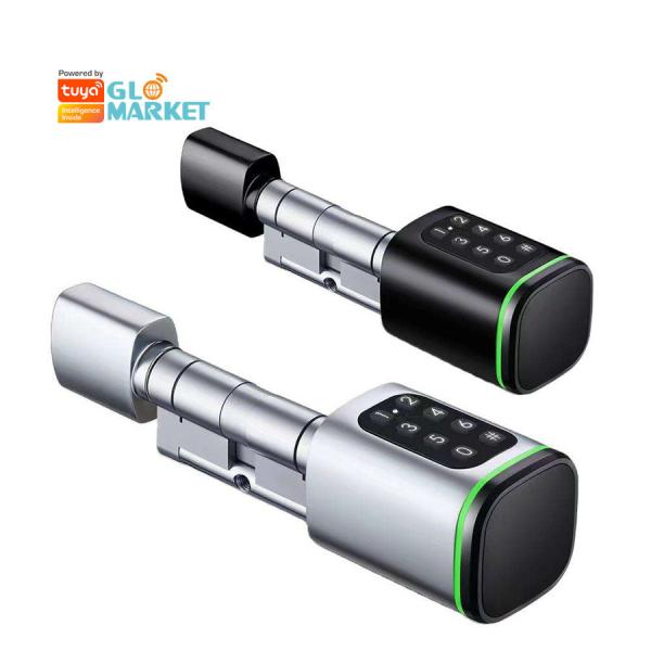Quality Glomarket Tuya Ttlock Smart Digital Keyless Door Lock Cylinder Combination Password & Card Electronic Lock Cylinders Smart Lock wholesale