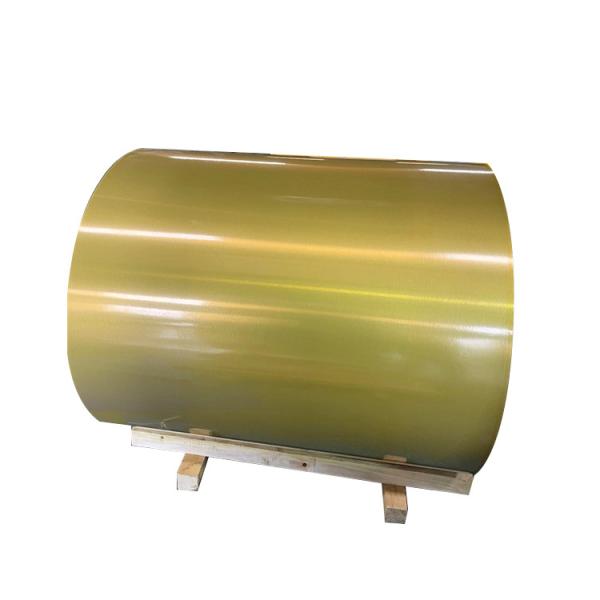 Quality Pe Color Coated Painted Aluminum Coil 3004 H24 Golden Color wholesale