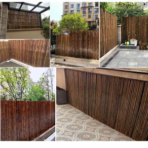 Natural Bamboo Raw Material Garden Fencing Panels With 180cm 240cm Length