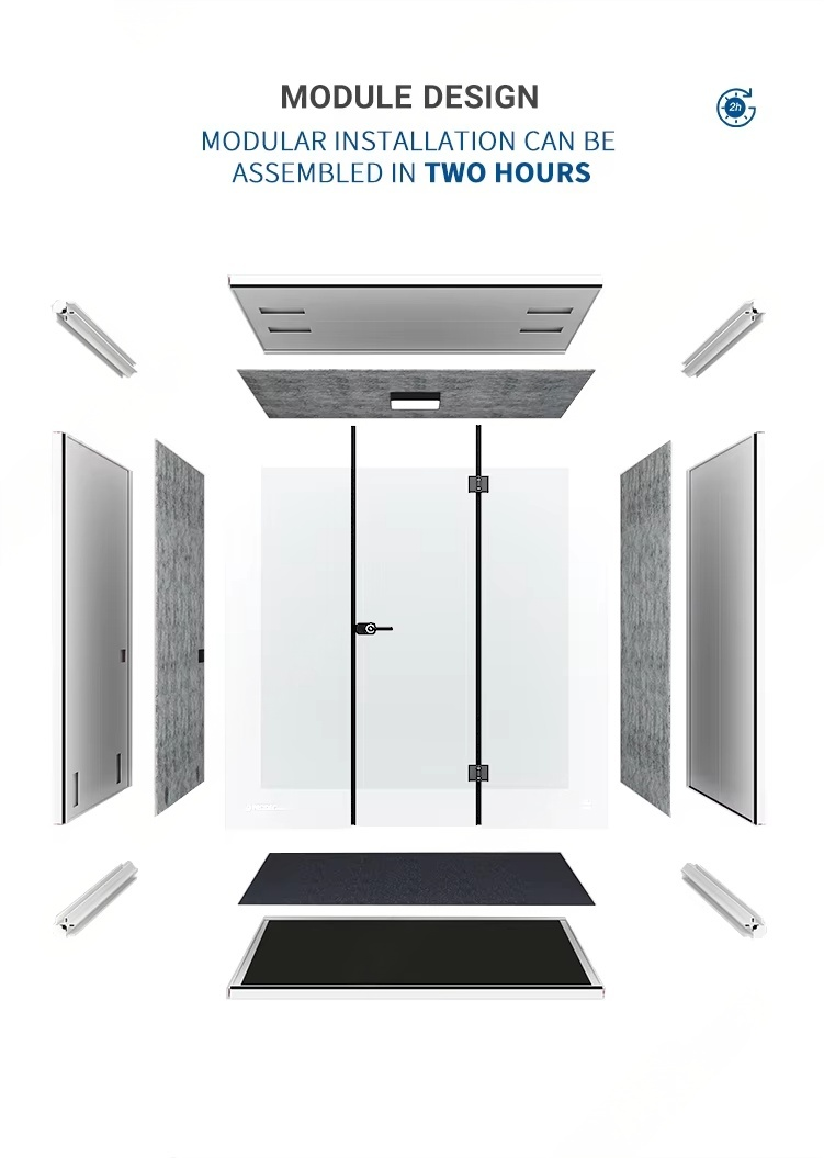 Double Sealed Acoustic Office Pod 100V - 240V Silent Office Pod For Confidential Business Meetings
