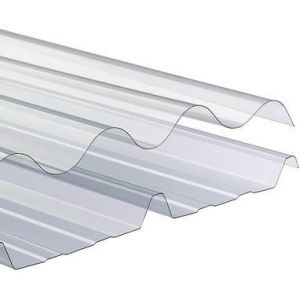 UV PC Transparent Sheet , Polycarbonate Clear Corrugated Plastic Sheets For