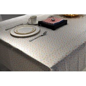China 1ply Rectangle 1.2x1.8m Party Paper Tablecloths With Nice Printing For Christmas on sale