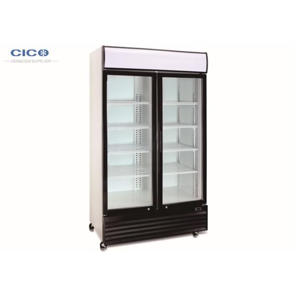 Two Door 800L Upright Display Refrigerator For Beer Or Other Drinks