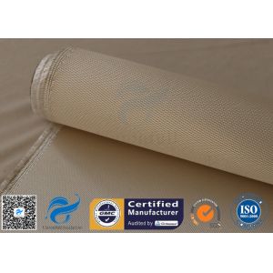 China 34oz 1.2mm Brown Satin Silica Fabric High Temperature Heat Insulation For Ovens on sale