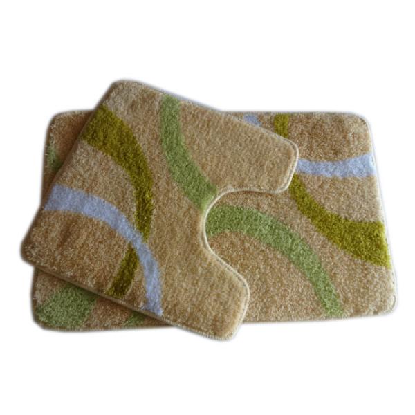 Quality Tufted Acrylic Bath Rug Sets with Latex Backing, Beige wholesale