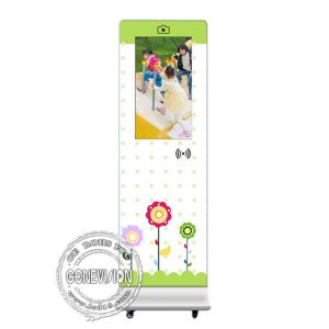 Kids Education Institution Touch Screen Kiosk 32 Inch Portable NFC Camera Logo