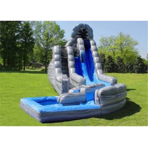 Amusement Water Slide Bounce House , Inflatable Slip N Slide Heavy Duty 12*7*4