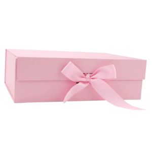 Elegant Customized Paper Packaging Boxes with Variable Color Ribbon and Magnetic