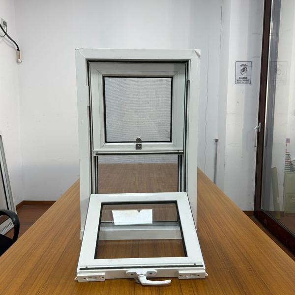 Quality Low E PVC Hung Windows Vertical Sliding  Upvc Double Hung Windows Welded Reinforced Frames wholesale