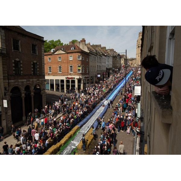 Amazing Huge Inflatable Water Slides City Long Printing Logo