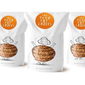 Laminated Custom Stand Up 3 Side Seal Pouch With Zipper And Transparent Window NY / PE Material