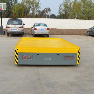 Steel Roll Motorized 5 Tons Die Transfer Cart, DC Motor Yellow Color