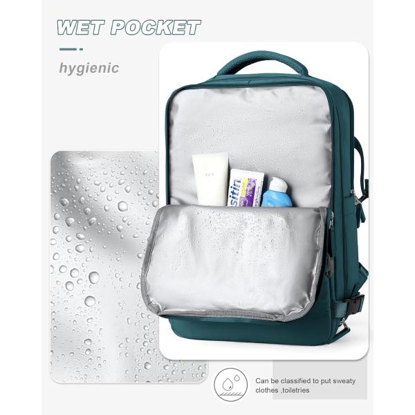 Waterproof Airline Approved Carry On Laptop College Hiking Travel Backpack With Shoe Compartment For Women Men