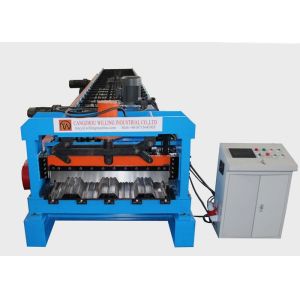 2 Sizes In 1 Floor Deck Roll Forming Machine 1220/1250mm Width 1.5mm Thickness