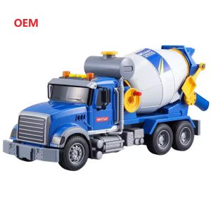 Cheap Customized Mixer Truck Colour Plastic Pull Back Car Toys For Kids Only OEM for sale
