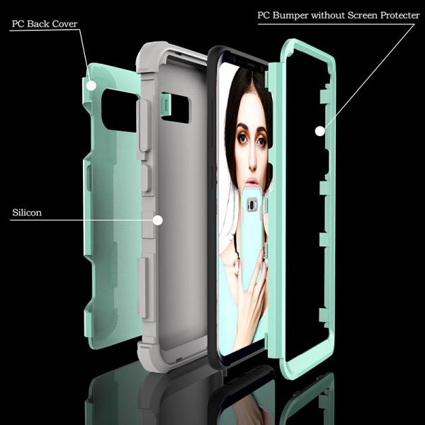 high quality silicon pc 2 in 1 shockproof cell phone case cover for samsung