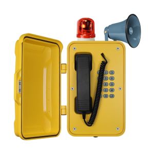 Loud Speaker Dust Proof Watertight Telephone With Warning Lamp For Noisy