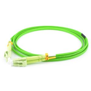 LC To LC Fiber Optic Patch Cables 100Gb Duplex Multimode 50/125 OM5 Premium LSZH