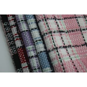In Stock Yarn Dyed 100 Polyester Fragrant Breeze Tweedy Fabric for Women's
