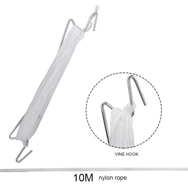 Quality Nylon Polypropylene Tomato Tying Twine 7200D 9000D With Iron Support Hooks wholesale