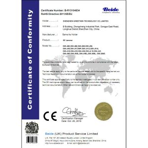 Shenzhen Greetwin Technology Co.,Limited Certifications