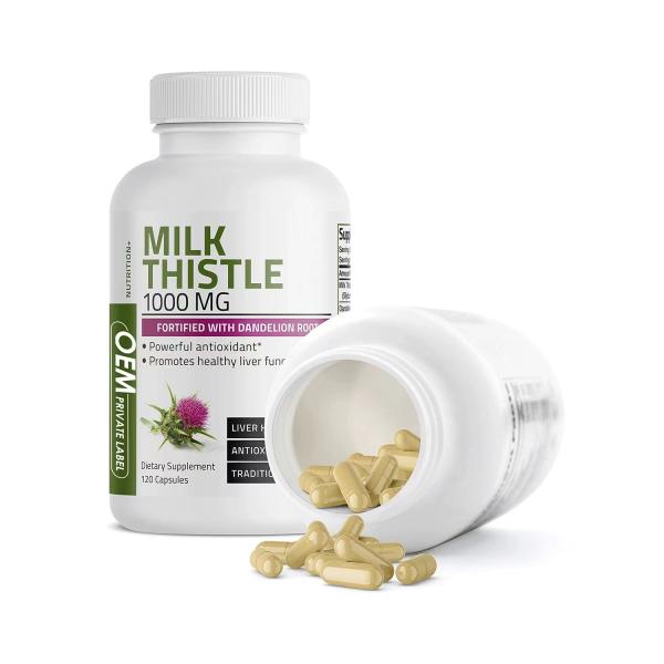 Private label Milk thistle capsules Protect the liver detoxify the face for healthcare