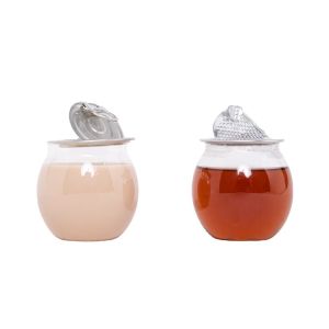 China Clear Pull Ring Plastic Beverage Jar 330Ml Juice Canned Drink Packaging on sale