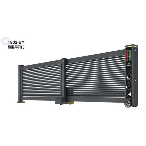 High Security Electric Telescoping Driveway Gate Cast Slats Cantilaver Aluminium