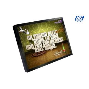 Fiberboard Easy Mounting Desk Top Graphic Holder Black Aluminum Frame