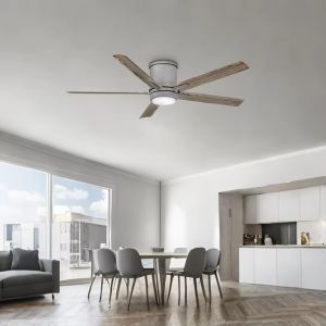 Wholesale 42"/52" Aluminum LED Ceiling Fan with Light Three-Color LED 6
